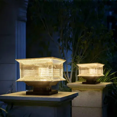 Lampada a sensore solare impermeabile LED solare da giardino Yard Recinzione patio Deck Porch Gate Pillar Light