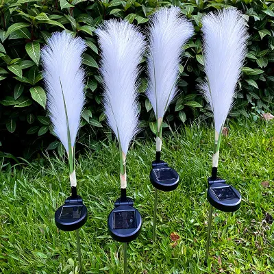 Lampada a fibra ottica Reed impermeabile all&prime;aperto prato giardino paesaggio Atmosfera luce solare Reed luce decorativa