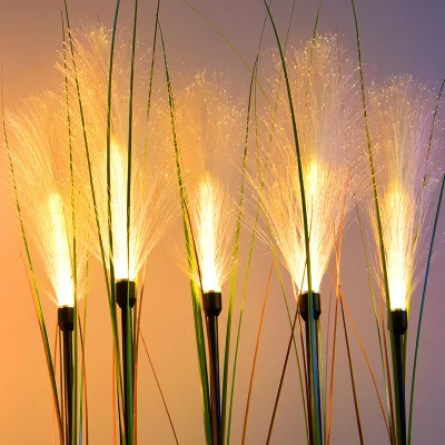 Lampada a fibra ottica Reed impermeabile all&prime;aperto prato giardino paesaggio Atmosfera luce solare Reed luce decorativa