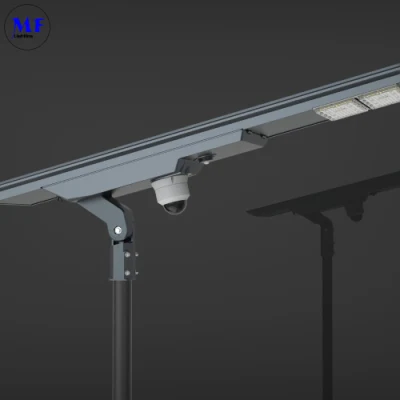 Telecamera TVCC di sicurezza all-in-one/all-in-due con sensore di movimento/IR da 20 W. IP66 LED impermeabile resistente agli agenti atmosferici luce solare LED stradale Leggero