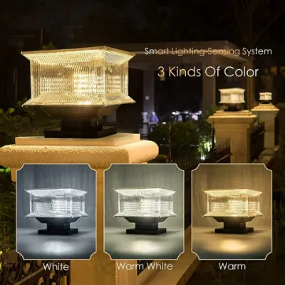 Lampada a sensore solare impermeabile LED solare da giardino Yard Recinzione patio Deck Porch Gate Pillar Light