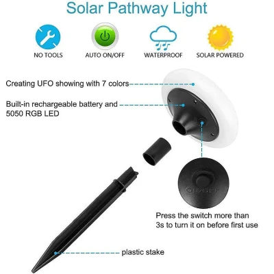Luci RGB intercambiabili per passerella da giardino solare