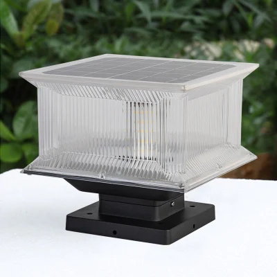 Lampada a sensore solare impermeabile LED solare da giardino Yard Recinzione patio Deck Porch Gate Pillar Light