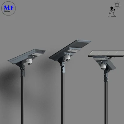 Telecamera TVCC di sicurezza all-in-one/all-in-due con sensore di movimento/IR da 20 W. IP66 LED impermeabile resistente agli agenti atmosferici luce solare LED stradale Leggero