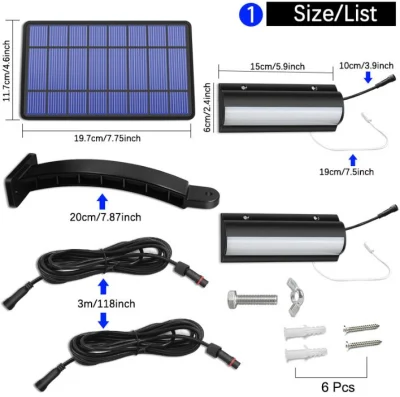 Percorso esterno impermeabile sensore di movimento sicurezza illuminazione LED di emergenza 2 Testine solare alimentato PIR sensore lampada da parete LED Garden Solar Luce da giardino a parete