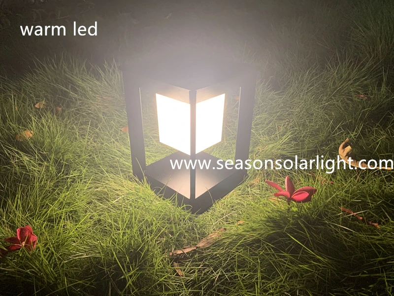 Wholesale LED Solar Light Outdoor Pillar Gate Lighting Square Style 5W LED Solar Garden Light with LED Lights &amp; Solar Panel System