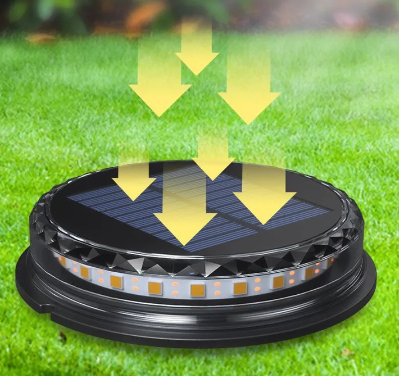 Solar Powered Waterproof Light for Home Yard Driveway Lawn Road Ground Deck Garden Pathway Wireless Solars Spike Courtyard Lamps Lantern