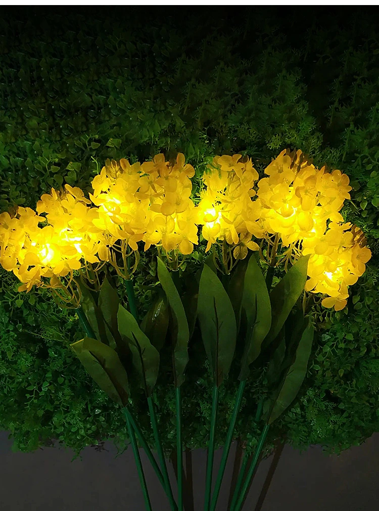 Cross-Border LED Solar Canola Ground Light LED Light Outdoor Garden Light Street Decoration Lawn Landscape Park Square Festive Light Christmas Decoration Light