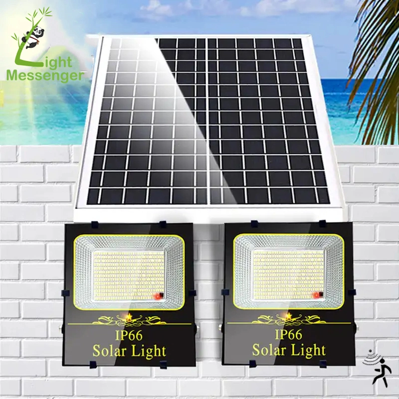 Light Messenger Best Sale Outdoor Stadium Parking Lot Garden Courtyard Court Lamp Control ABS IP65 50W 60W 100W 200W 300W Yard Solar LED Flood Light