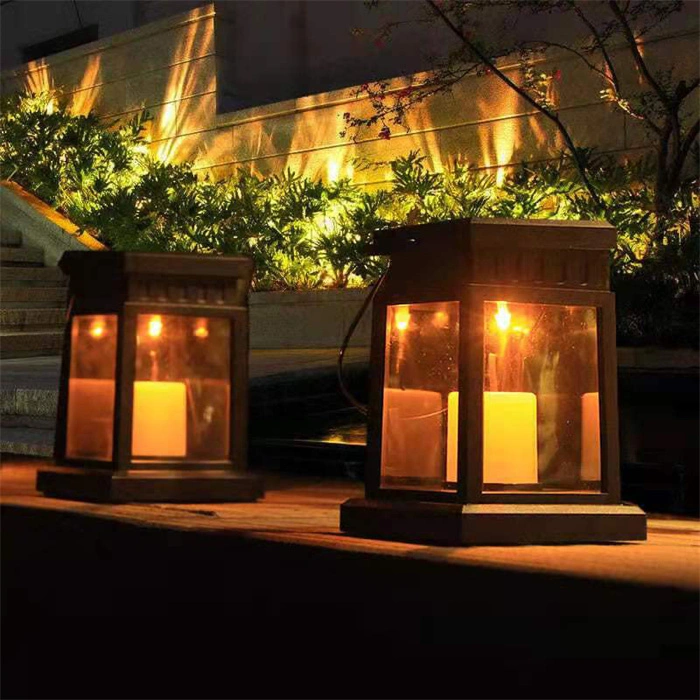 Camping Metal Hanging Decorative Outdoor Solar Powered LED Lanterns