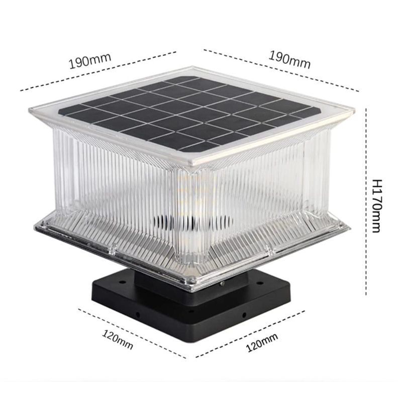 Solar Powered Sensor Lamp Waterproof Outdoor Solar LED Garden Yard Fence Patio Deck Porch Gate Pillar Light