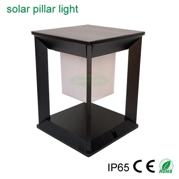 Wholesale LED Solar Light Outdoor Pillar Gate Lighting Square Style 5W LED Solar Garden Light with LED Lights &amp; Solar Panel System