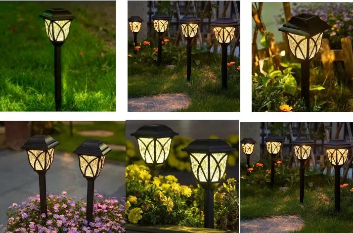 Modern Outdoor IP55 Waterproof Square Garden Post 2W Solar Pillar Light