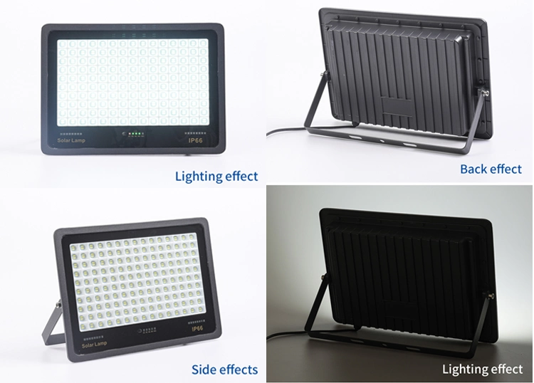 LED Solar Panel Garden Lighting Outdoor Flood Lights IP67 Waterproof Floodlight Wall Lamp with Wireless Remote Street Light