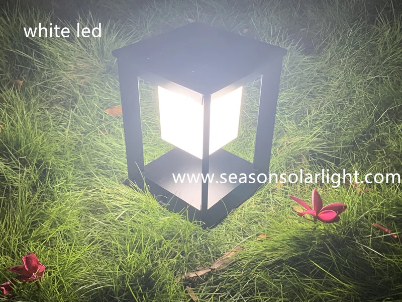 Wholesale LED Solar Light Outdoor Pillar Gate Lighting Square Style 5W LED Solar Garden Light with LED Lights &amp; Solar Panel System