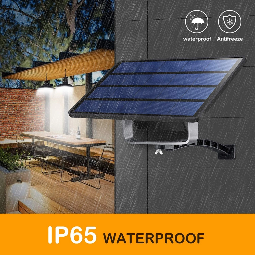 IP65 Waterproof Double Head Solar Pendant Light Outdoor Indoor Lampwith Cable for Garden Yard