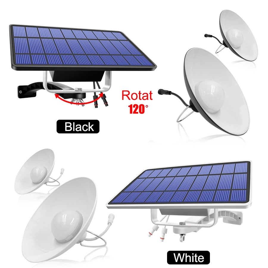 IP65 Waterproof Double Head Solar Pendant Light Outdoor Indoor Lampwith Cable for Garden Yard