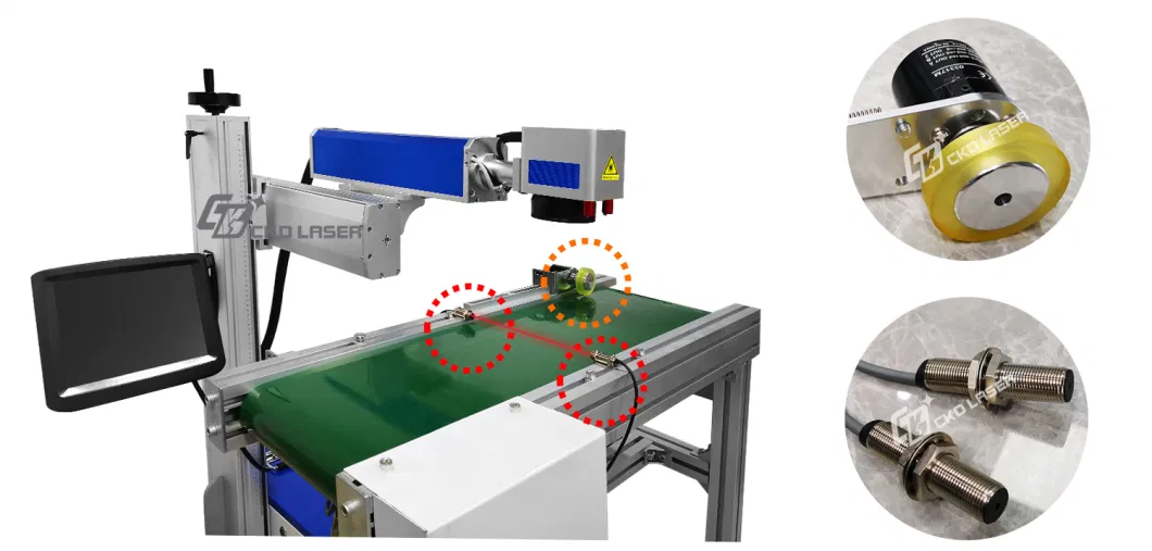 Flying Fiber Laser Marker for Cable Wires PE HDPE PVC Plastic Marking