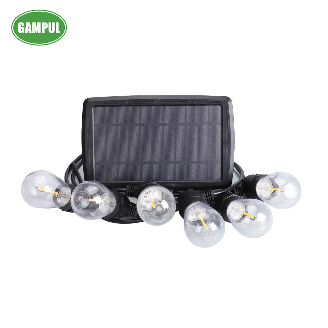 30 FT. 16 Socket LED Outdoor Solar Powered String Lighting Decoration Light