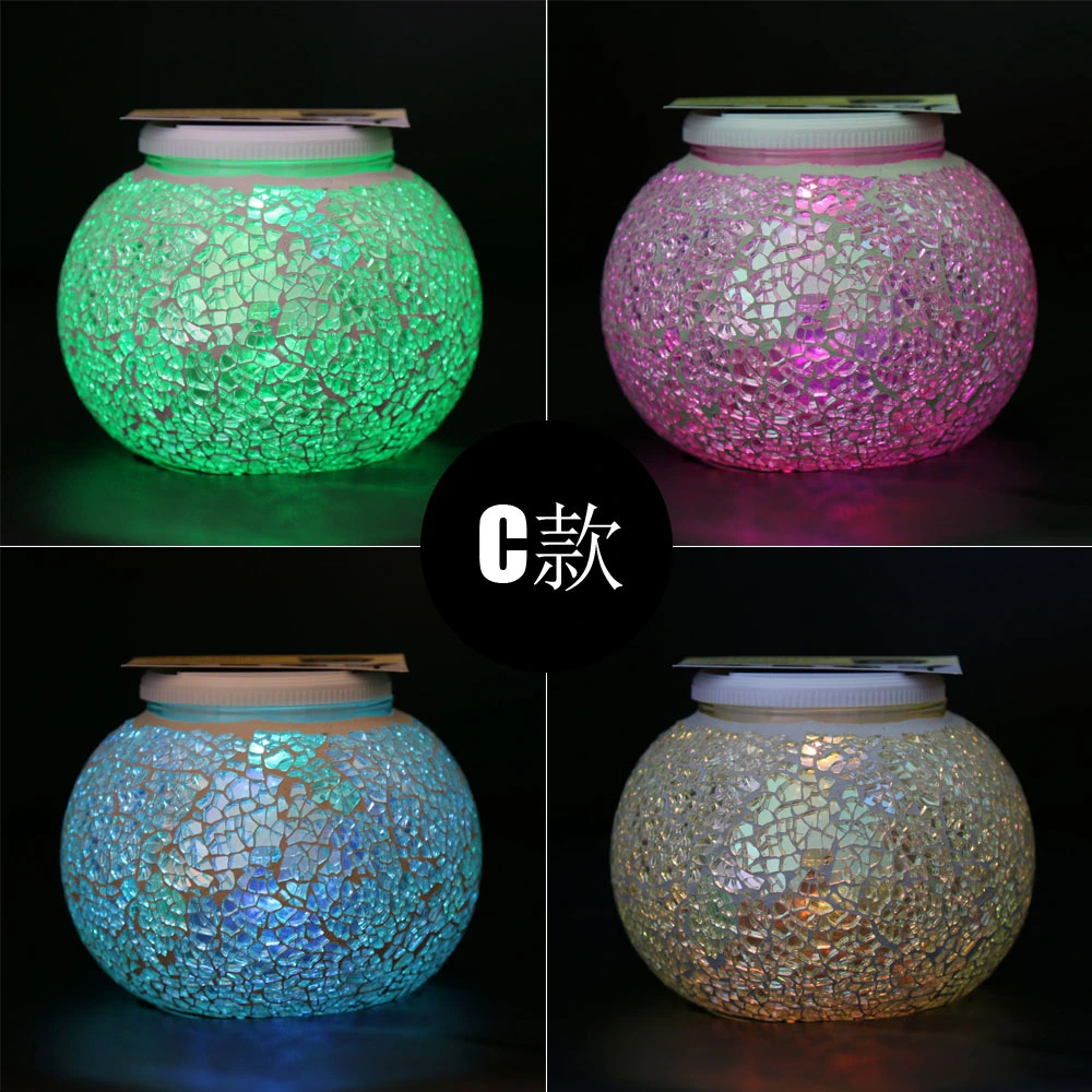 Wedding Party Multicolorful Ground Wall Solar Round Decoration Lantern Lamp Light