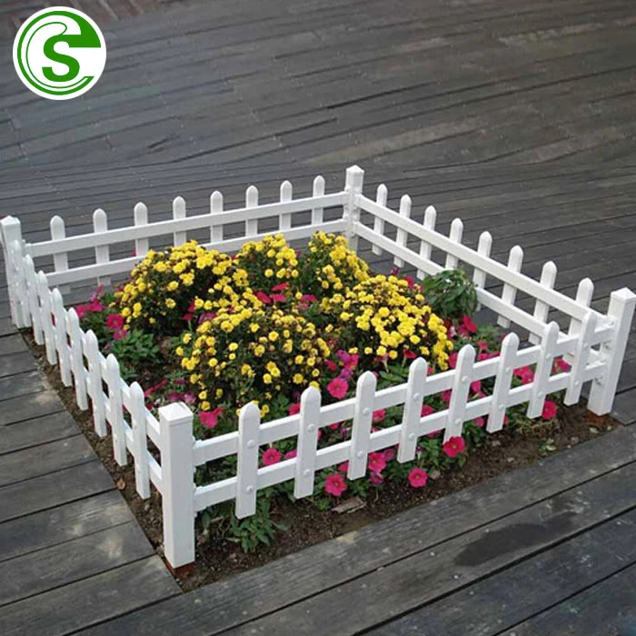 Factory Light Weight Small Plastic Picket Fencing Panels for Garden