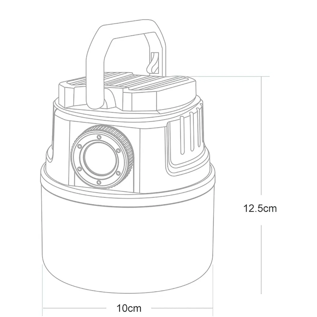 Camping Lanterns Solar Power Rechargeable USB Chargeable Mini Portable Light Outdoor Ci24206