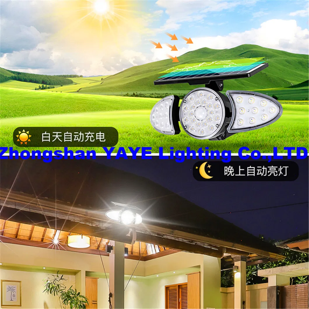 Yaye 2021 Hottest Sell Outdoor Waterproof Sensor Solar LED Wall Garden Lawn Night Lamp with 1000PCS Stock