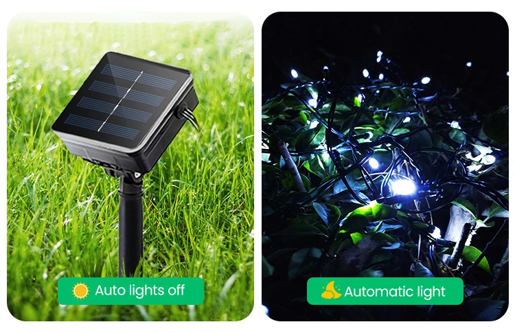 Outdoor Motion Sensor String Lights Solar Garden Landscape Spotlight LED Flood Light