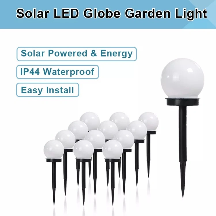 Factory Direct Supply Outdoor Decorative Lighting Courtyard Spherical Ground Lawn Lamp Solar LED Round Bulb Garden Light