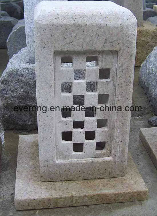 Wholesale Custom Solar Garden Antique Granite Stone Lantern