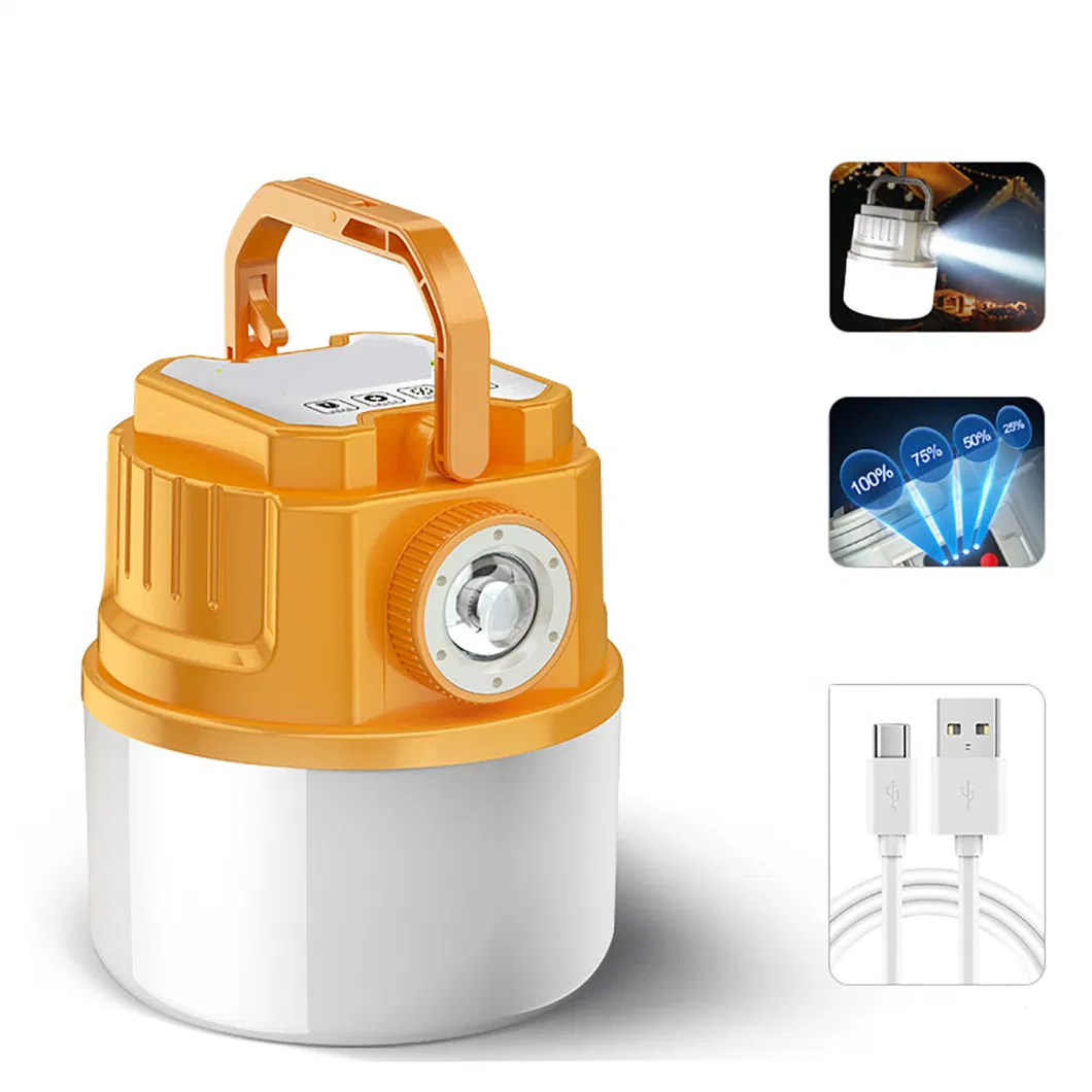 Camping Lanterns Solar Power Rechargeable USB Chargeable Mini Portable Light Outdoor Ci24206