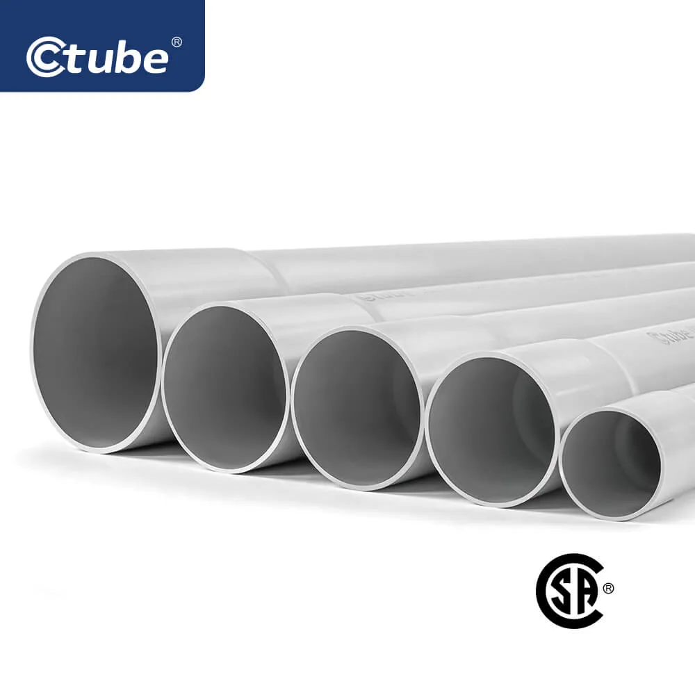 3/4 1/2 Inch UL Listed Sunlight Resistance PVC Schedule 40 Electrical Conduit