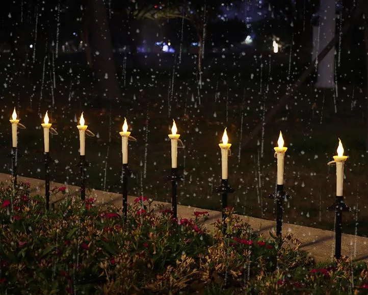 Wholesale Candle Shape Garden Decorative Lighting with Light Sensor Waterproof Outdoor Landscape Garden Lamp Solar Garden Light