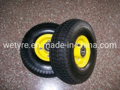 Best Quality Metal Rim 4pr Tyre Pneumatic Rubber Wheel for European Market (3.50-4)