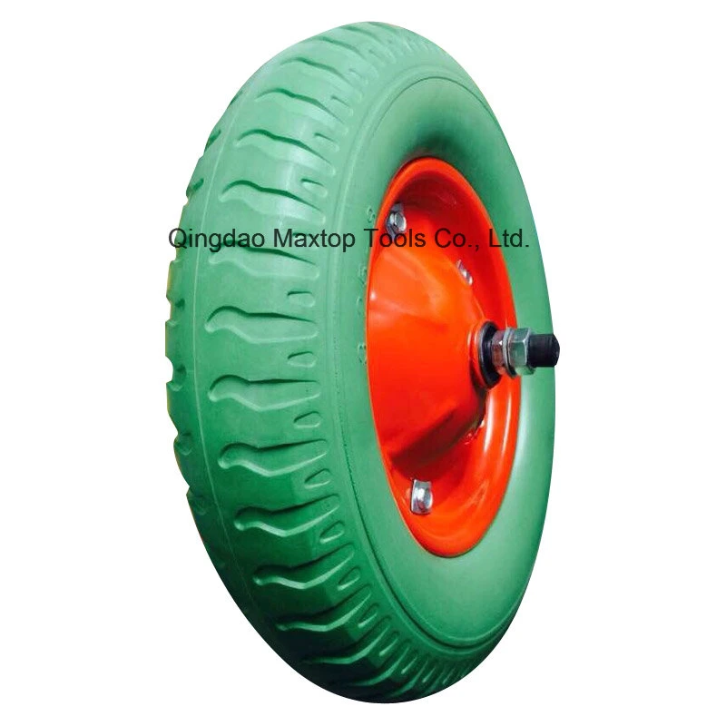 4.00-8 Maxtop Flat Free PU Foam Solid Trolley Wheel