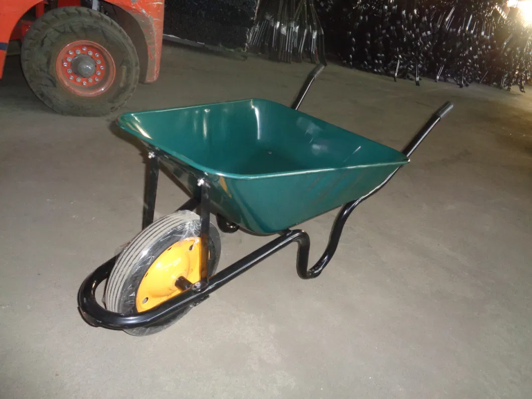 Wb3800 Africe 60L Green Color Cheap Wheelbarrow