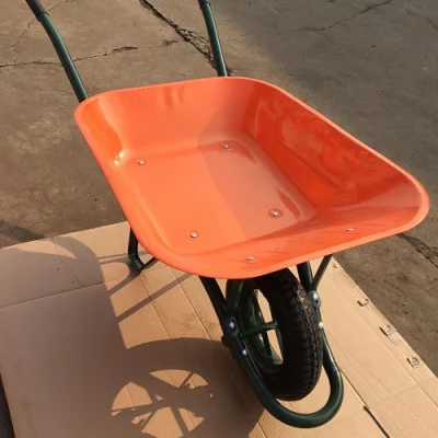Carrello manuale a ruota singola per costruzione con struttura robusta
