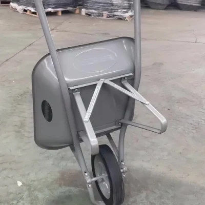 Carrello manuale a ruota singola per costruzione con struttura robusta
