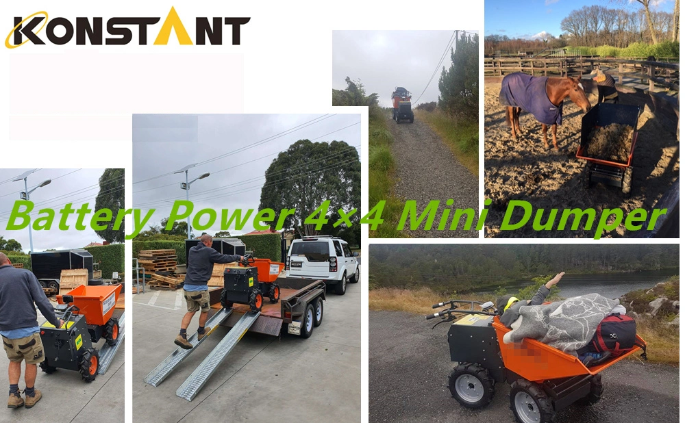 Tip Bogie of electric Mini Dumper Power Barrow Garden Loader Mini Transporter