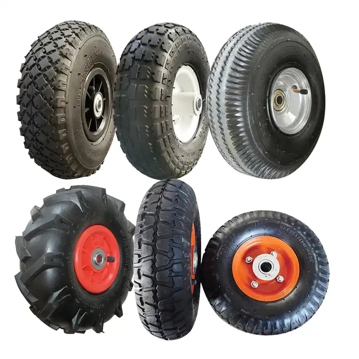 Trolley Cart Wheel Rubber Wheelbarrow Pneumatic Tire Handtruck Wheel Tire