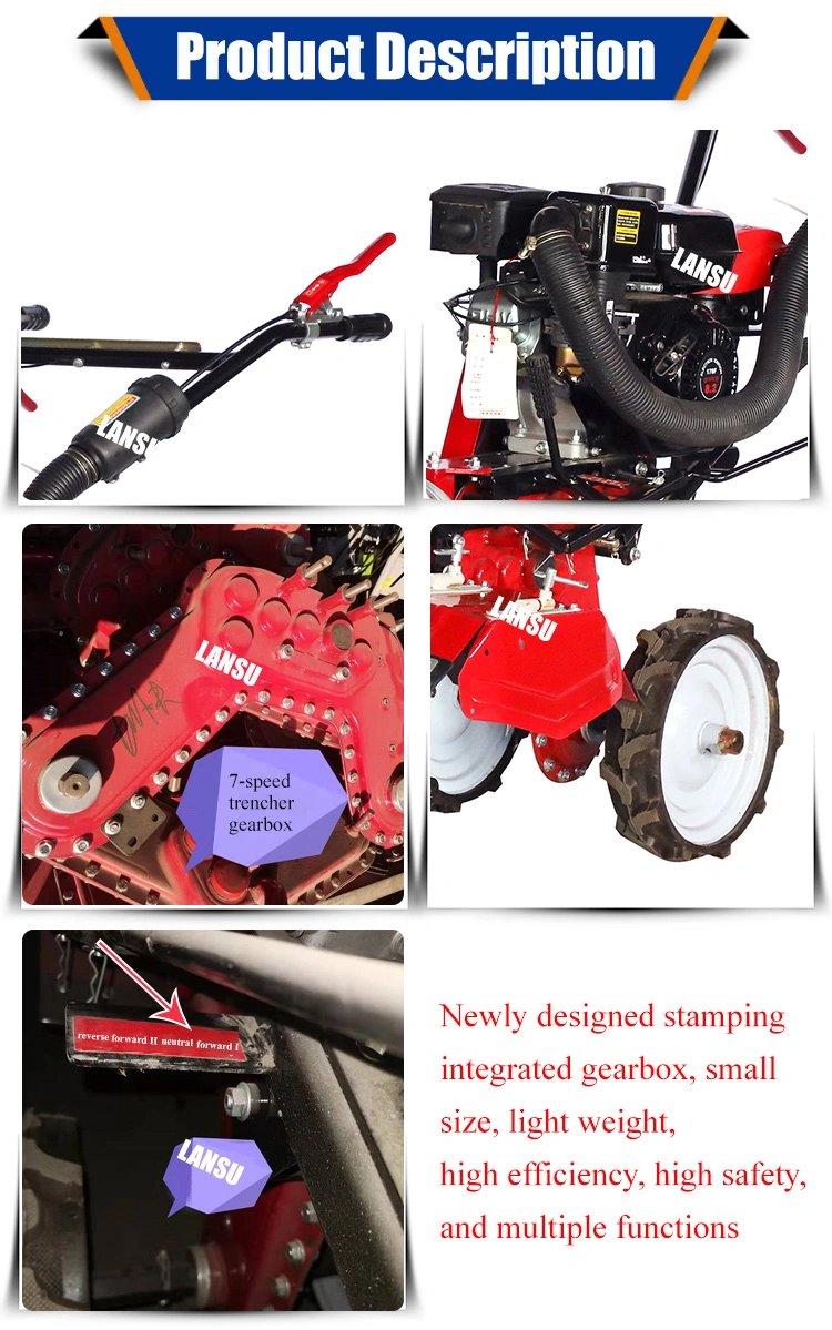 Mini Walking Tractor Tiller Cultivators Motor Cultivators Power Tillers Wheel for Farm