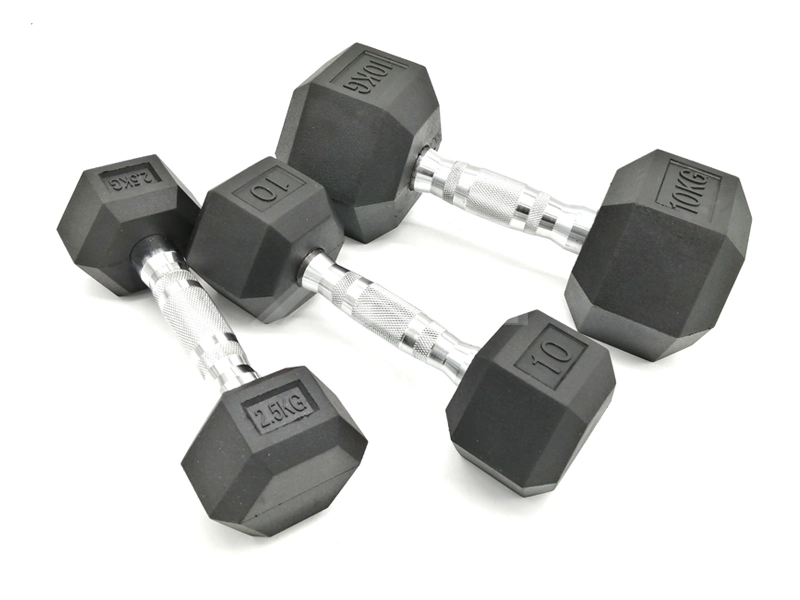 Ape Fitness Equipment Rubber Hex Dumbbell for Gymnasium Home