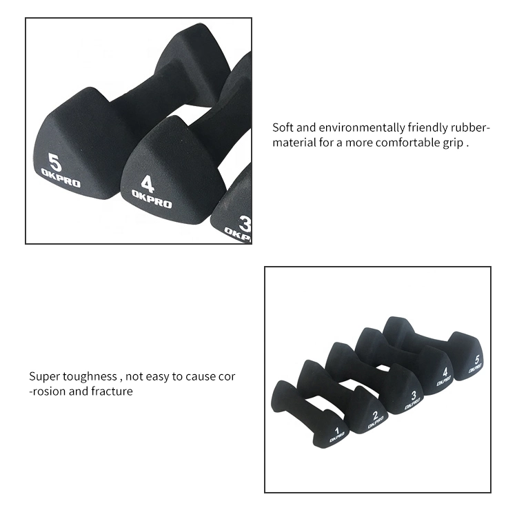 Women or Man Dipping Coated Neoprene Dumbbell for Fitness Equipment