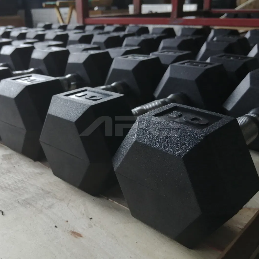 Ape Fitness Equipment Rubber Hex Dumbbell for Gymnasium Home