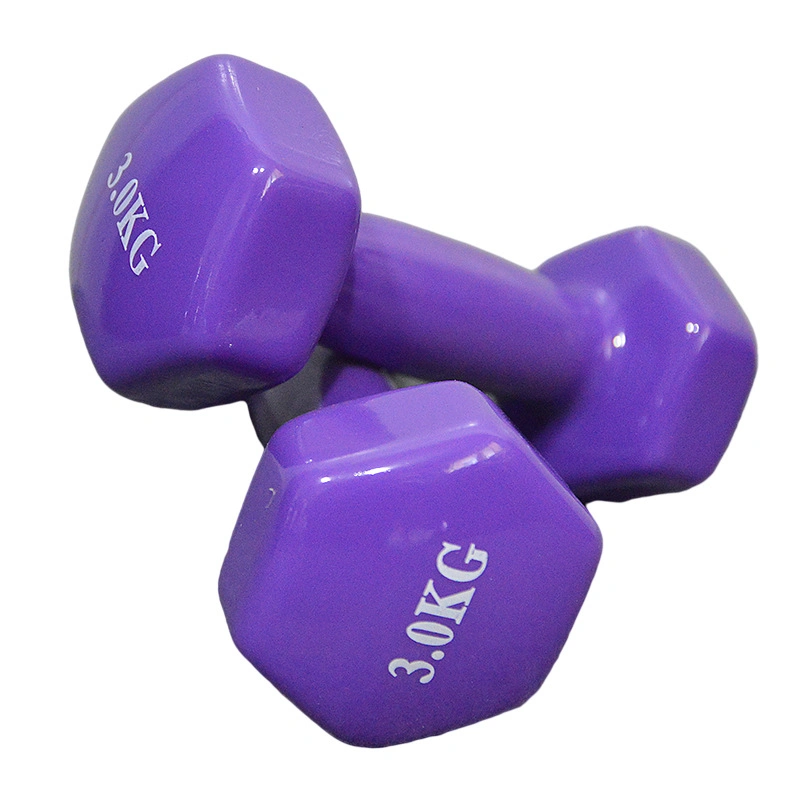 Gym Weightlifting Vinyl Hex Dumbbell Lady Dumbbell