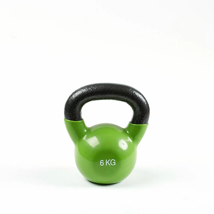 Custom Durable Colored Cast Iron Vinyl Coated Kettle Bell