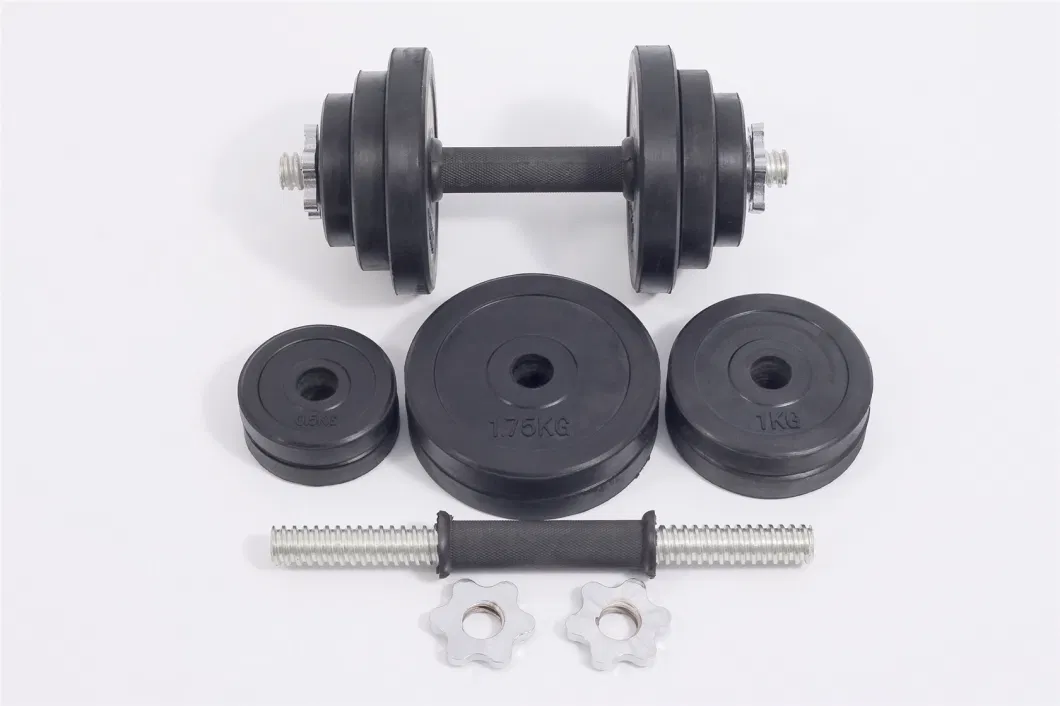 15kg Adjustable Cast Iron Baking Varnish Dumbbell for Gym