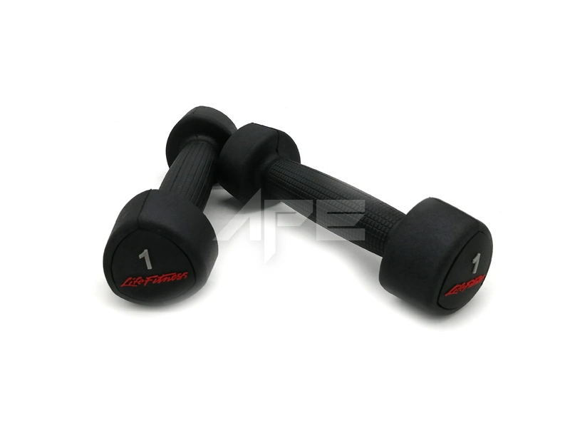 Gym Dumbbell Set Fitness Black Rubber Triangle Dumbbell