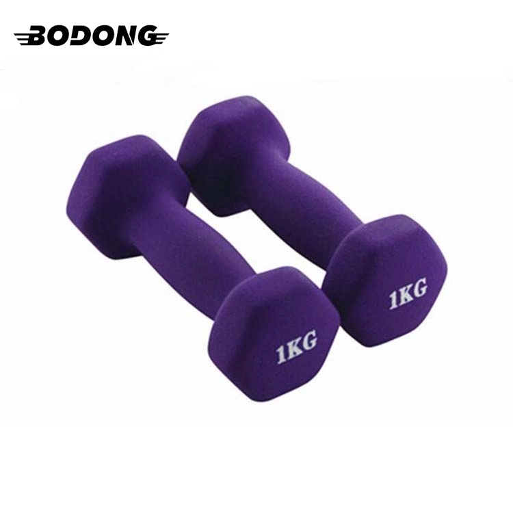 Hot Sale Vinyl Dumbbells Gym Home Fitness Gym Equipment Body Building Manufacture Wholesale Price Colorful Hex Dumbbell