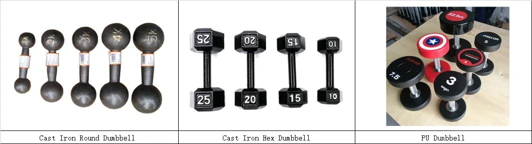 Black Rubber Coated Hex Dumbbell